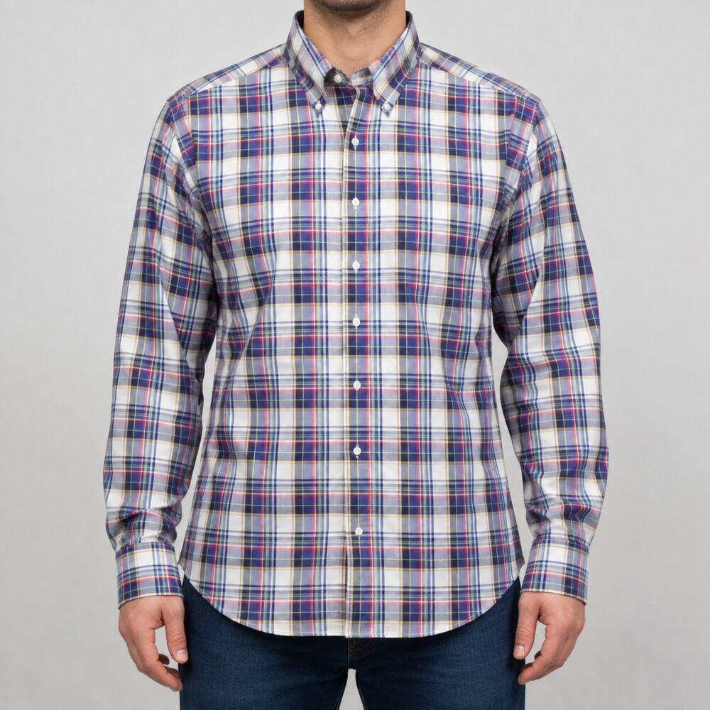 Brooks Brothers Shirt Mens XL Multicolor Plaid Button Down USA Cotton Preppy